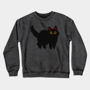 fluffy black cat Crewneck Sweatshirt